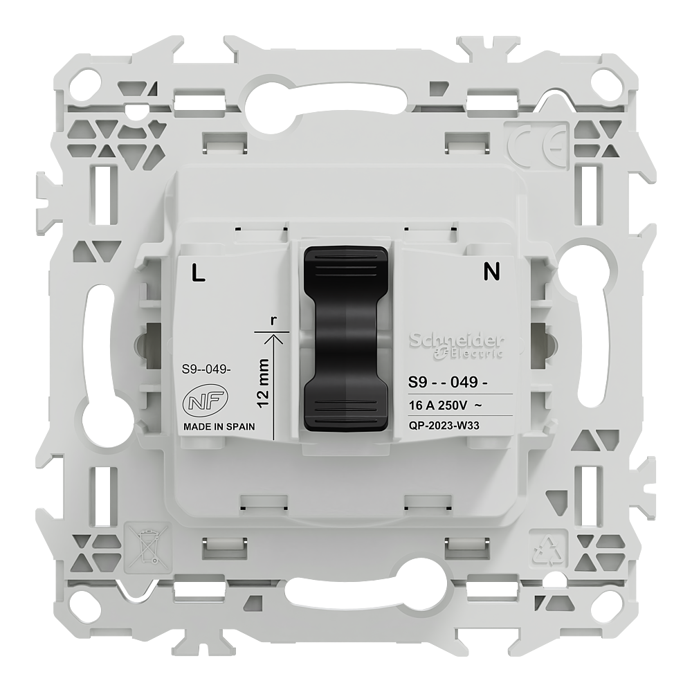 Odace prise 2P+T rénovation blanc